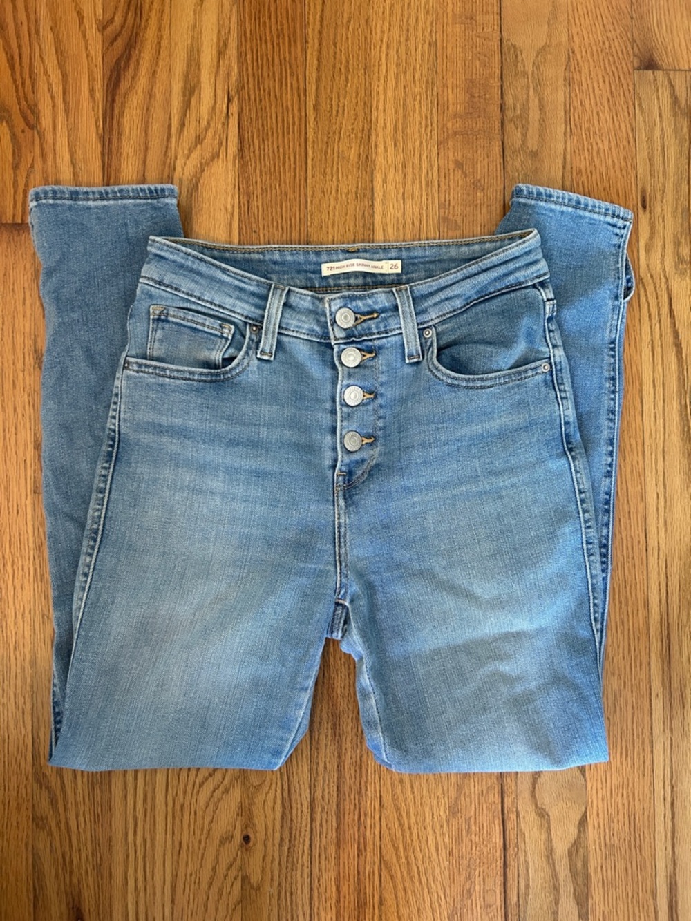 Levi's high rise skinny ankle 721 jeans